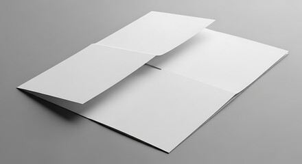 Blank Tri-Fold Brochure Template.
