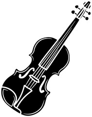 Obraz premium music illustration concert silhouette violin logo orchestra icon art outline musical instrument classic symphony melody entertainment guitar acoustic sound shape with vector graphic background