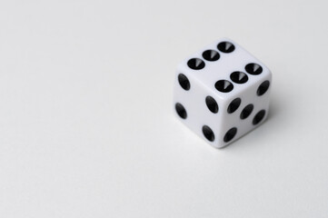 Six dots on cube dice