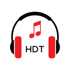 HDT Headphone  Company logo. HDT Music logo design for entrepreneur and business. HDT best Branding icon.
