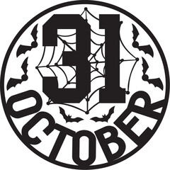 Halloween round sign, Halloween svg design Quotes cut files