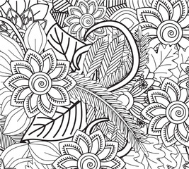 Happy flower coloring pages
