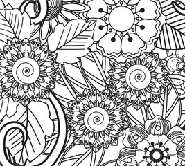 Printable flower coloring  for toddlers