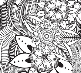 Printable flower coloring  for toddlers