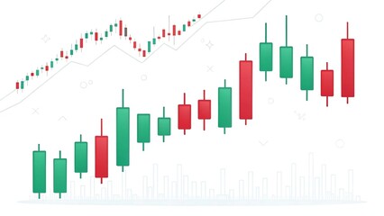 Stock Market Candlestick Chart for Financial Trading