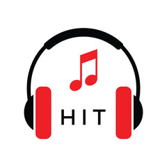 HIT Headphone  Company logo. HIT Music logo design for entrepreneur and business. HIT best Branding icon.
