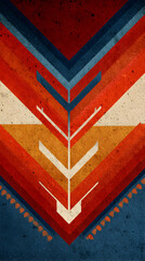 Vibrant Abstract Flat Design With Geometric Patterns Inspired By Indigenous Artistry
