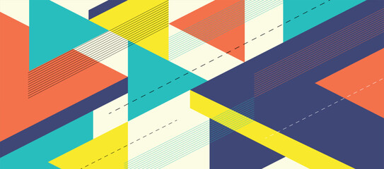 Colorful Abstract Geometric Mosaic Background