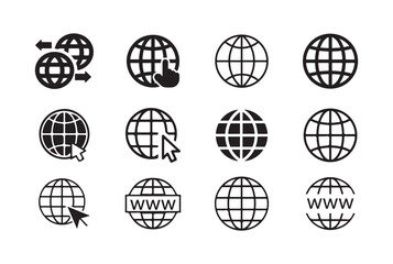 Illustrations of Globes and World Maps in Various Styles for Creative and Corporate Use