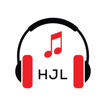HJL Headphone  Company logo. HJL Music logo design for entrepreneur and business. HJL best Branding icon.
