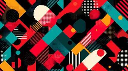 Retro Futuristic Geometric Bold Background