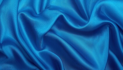 Obraz premium Azure Textile. A Study in Folds and Light, Capturing the Essence of Flowing Fabric.