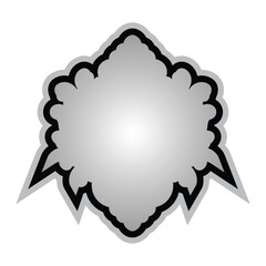 Elegant Ornate Shield Emblem Vector – Luxury Black & Silver Badge Design