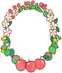 りんごの飾り枠フレーム