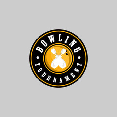 Bowling logo simple vector design