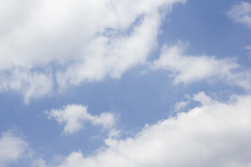 Blue sky with puffy clouds