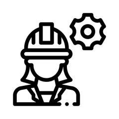 worker line icon