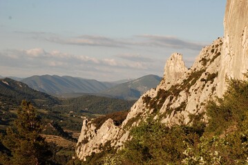 Landscape of mid-mountain in france