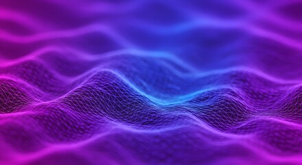 Purple & Blue Gradient Mesh Cyber Glow Background