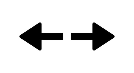 Black arrows pointing left and right in opposite directions.