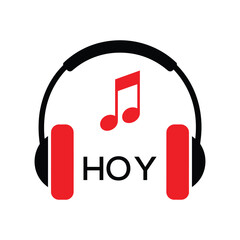 HOY Headphone  Company logo. HOY Music logo design for entrepreneur and business. HOY best Branding icon.
