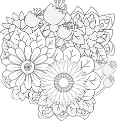 Abstract geometric shapes with bold color accents