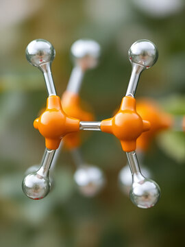 Cyclopentane cycloalkane molecule. Used in refrigerators and freezers and for many other purposes.