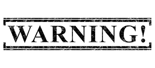 Fototapeta premium Warning black stamp element transparent png file