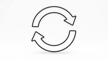 Circular arrows refresh and reload symbol icon.