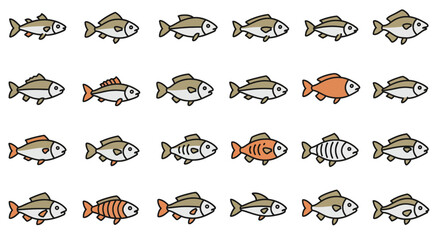 set of fish