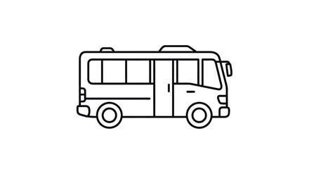 Simple Outline of a Small Passenger Bus.