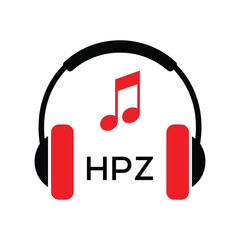 HPZ Headphone  Company logo. HPZ Music logo design for entrepreneur and business. HPZ best Branding icon.
