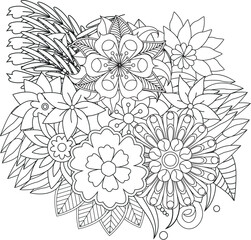 Abstract geometric composition with bold colors