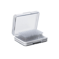 Transparent Plastic Box of Microtubes for Laboratory Use