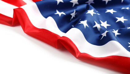 Generated imagAmerican flag. Symbol of the USA. Constitution and freedom of democracy. On a white background.e