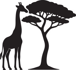 giraffe vector silhouette