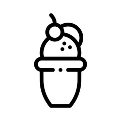 sundae line icon