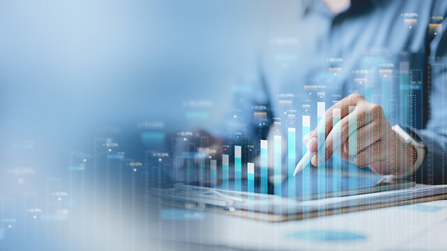 Business analysis. Corporate strategy analytics. Data analyzing dashboard. Planning process management. Enterprise improvement system. Financial accounting analyst report. BI concept.