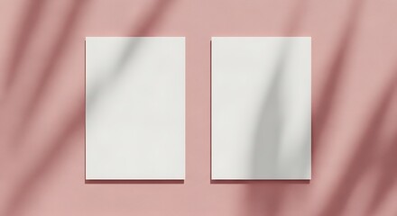 Blank White Paper Mockup with Shadow.