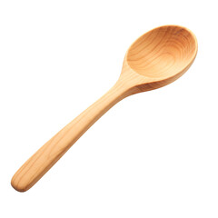 Natural Wooden Spoon Isolated on Transparent Background -  for Cooking, Baking, and Kitchenware