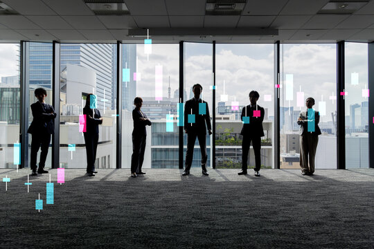 ビジネスグループ 　チームワーク　シルエット