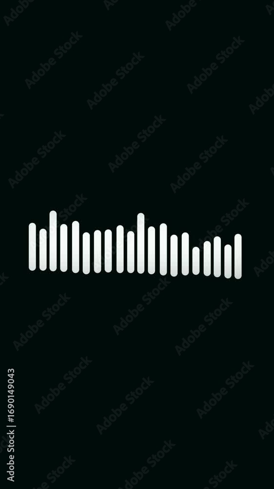 Aufkleber digital interface design broadcast graphic motion graphics vertical video. abstract soundwave animat