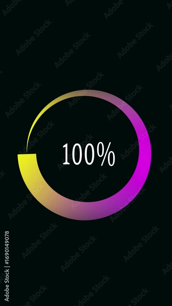 Aufkleber abstract background seamless loop loading circle gradient vertical video. perfect for progress bars 