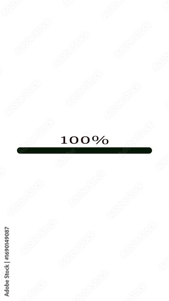 Aufkleber loading screen graphic user interface progress bar animation vertical video. perfect for website app