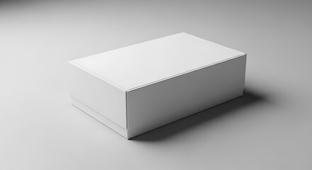 Fototapeta premium White Box on Light Gray Background.