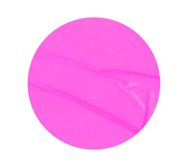 Colorful adhesive tape circle isolated on a transparent background.