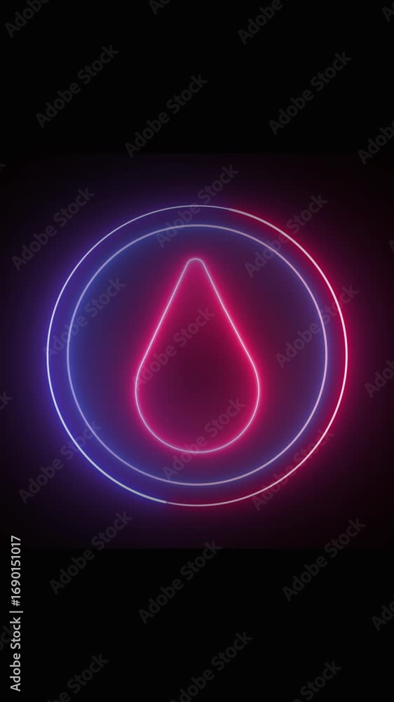 Aufkleber digital art technology energy hydro liquid seamless motion graphics vertical video. abstract backgro