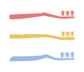 Toothbrush dental care illustration. Vector file format