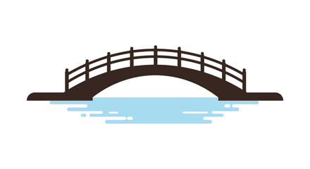 a serene bridge spans calm waters reflecting tranquility