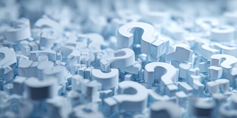 Abstract image of many question marks